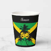Jamaican Flag Happy Birthday Patriotic Papieren Bekers (Voorkant)