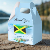 Jamaican Flag Island Jamaica Kaart Blauw Dank u Bedankdoosjes
