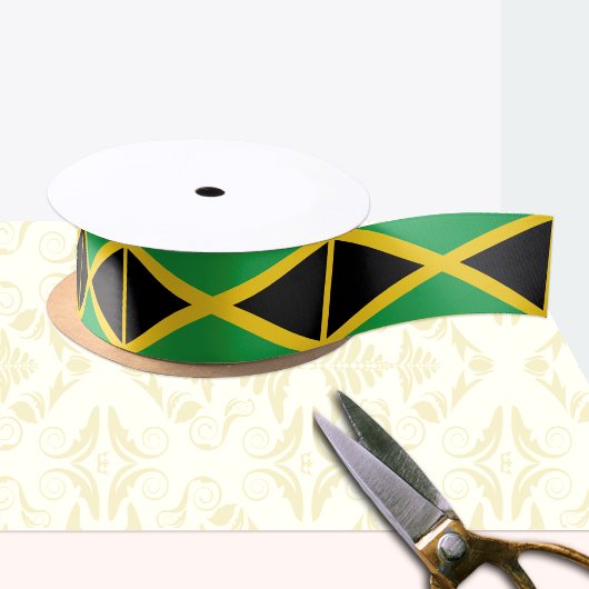 Jamaican Flag lint, Jamaica mode / sport Satijnen Lint