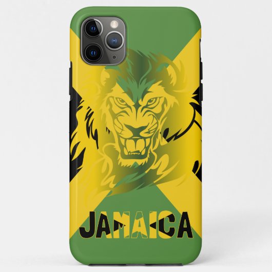Jamaican Flag Lion Phone Case (Achterkant)