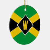 Jamaican Flag Monogram Christmas Keramisch Ornament (Rechts)