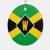 Jamaican Flag Monogram Christmas Keramisch Ornament (Links)