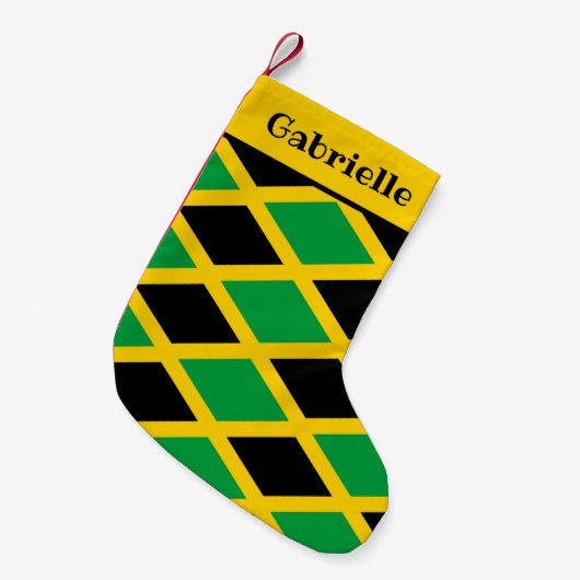 Jamaican Flag Patterned Kleine Kerstsok (Voorkant (Hangend))