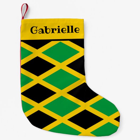 Jamaican Flag Patterned Kleine Kerstsok (Voorkant)