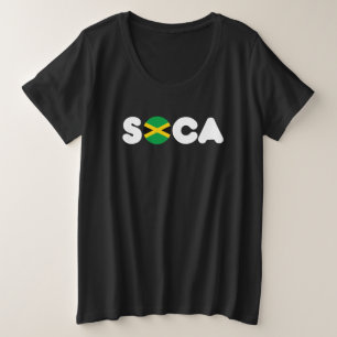 Jamaican Flag Soca Grote Maat T-shirt