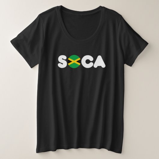 Jamaican Flag Soca Grote Maat T-shirt (Design voorkant)