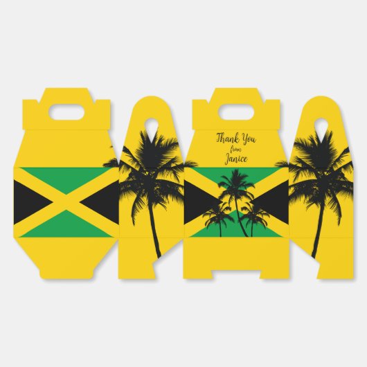Jamaican Flag Tropical Thank You Bedankdoosjes (Ongevouwen)