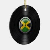 Jamaican Flag Vinyl Record Album Graphic Keramisch Ornament (Rechts)