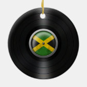 Jamaican Flag Vinyl Record Album Graphic Keramisch Ornament (Achterkant)