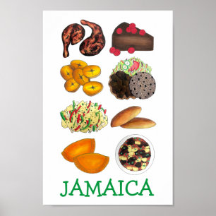 Jamaican Foods Caribbean Island Cuisine Print