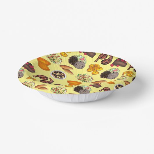 Jamaican Foods Caribbean Island keuken koken Papieren Kommen (Gebogen)