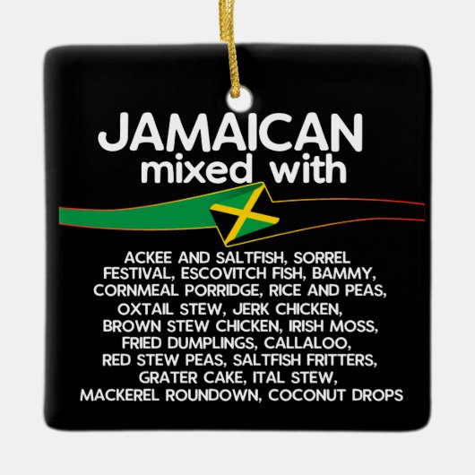 Jamaican gemengd met Jamaica Proud Group Keramisch Ornament (Voorkant)