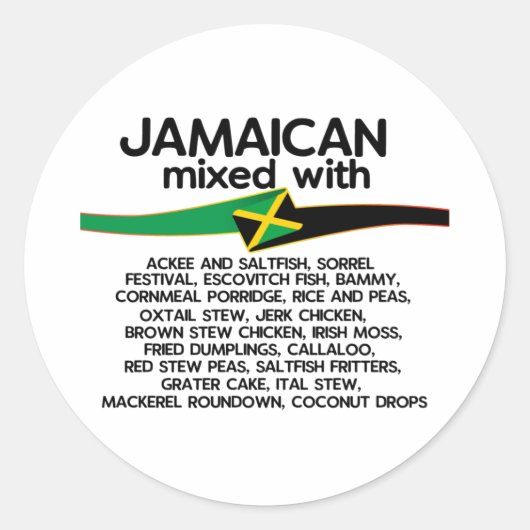 Jamaican gemengd met Jamaica Proud Group Ronde Sticker (Voorkant)