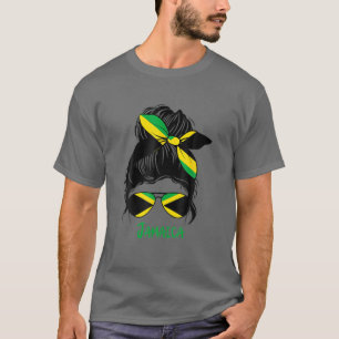 Jamaican Girl Jamaica Girl Jamaica Woman Flag T-shirt