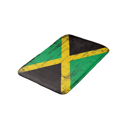 Jamaican Grunge Flag Badmat (Gekanteld)