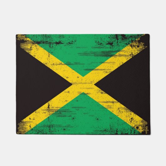 Jamaican Grunge Flag Deurmat (Voorkant)