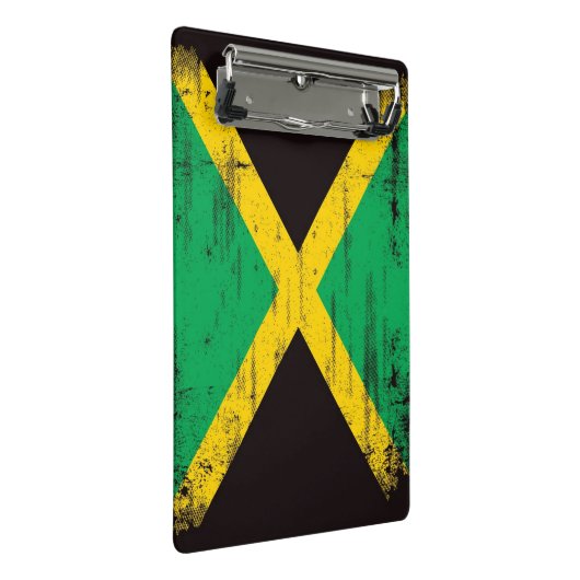 Jamaican Grunge Flag Mini Klembord (Schuin)