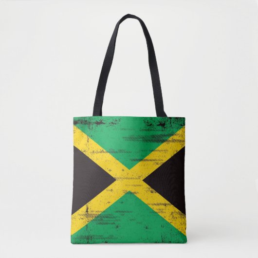 Jamaican Grunge Flag Tote Bag (Voorkant)