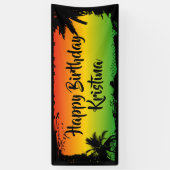 Jamaican Happy Birthday Party Spandoek (Verticaal)