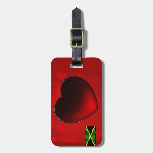 Jamaican Heart Bagagelabel (Voorkant verticaal)