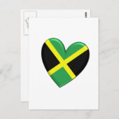 Jamaican Heart Flag Briefkaart (Voorkant / Achterkant)