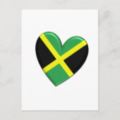 Jamaican Heart Flag Briefkaart (Voorkant)