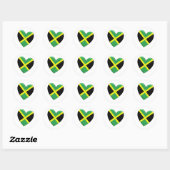 Jamaican Heart Flag Ronde Sticker (Vel)