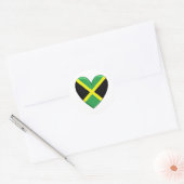 Jamaican Heart Flag Ronde Sticker (Envelop)