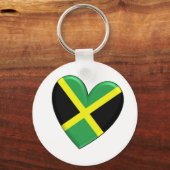 Jamaican Heart Flag Sleutelhanger (Voorkant)