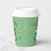 Jamaican Irish American Shamrock Personalized Text Papieren Bekers (Rechts)