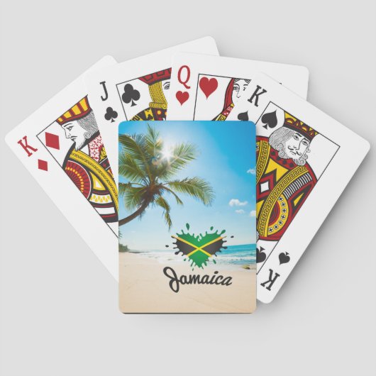 Jamaican Island Proud Jamaicans - Jamaica Reggae Pokerkaarten (Achterkant)
