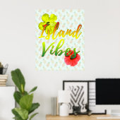 Jamaican Island Vibes Poster (Thuiskantoor)