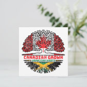 Jamaican Jamaica Canadian Canada Tree Roots Flag Kaart (Staand voorkant)