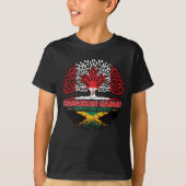 Jamaican Jamaica Canadian Canada Tree Roots Flag T-shirt (Voorkant)