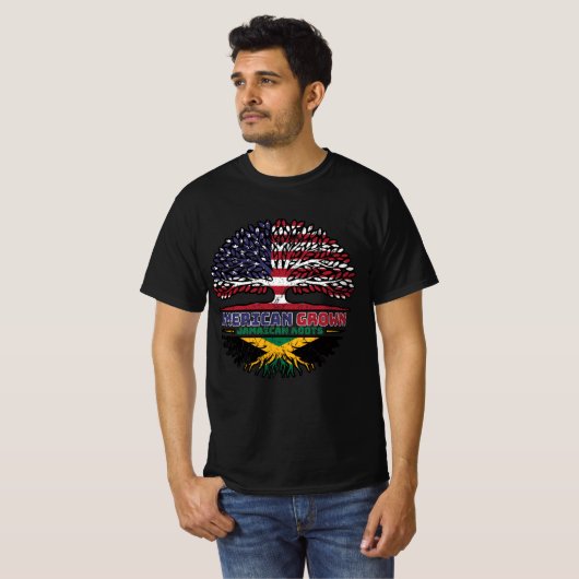 Jamaican Jamaica US American USA Verenigde Staten  T-shirt (Voorkant volledig)