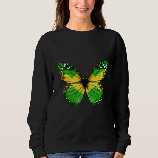 Jamaican Jamaican Flag Butterfly Trui (Voorkant)