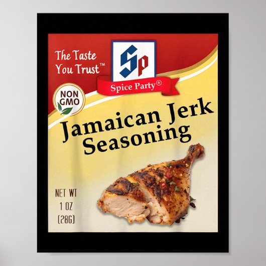 Jamaican Jerk Seasoning Condiment Holiday Spice Co Poster (Voorkant)