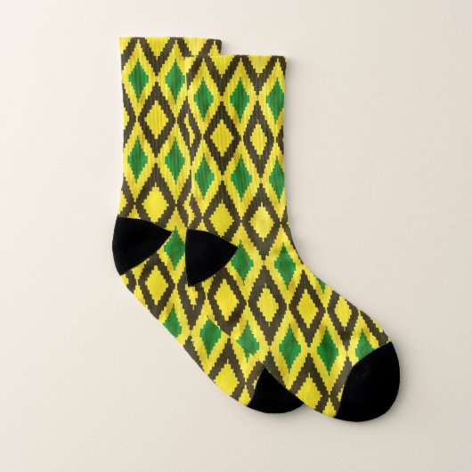 Jamaican Kente Styled All Over Print Men's Socks Sokken (Paar)