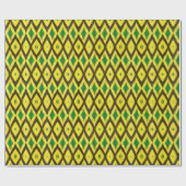 Jamaican Kente Styled Wrapping Paper Cadeaupapier (Vlak)