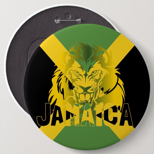 Jamaican Lion Button (Voorkant /achterkant)