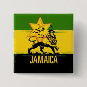 Jamaican Lion of Judah Button (Voorkant)