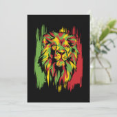Jamaican Lion Rasta African Reggae Kaart (Staand voorkant)