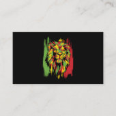 Jamaican Lion Rasta African Reggae Visitekaartje (Voorkant)