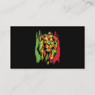Jamaican Lion Rasta African Reggae Visitekaartje