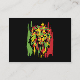Jamaican Lion Rasta African Reggae Visitekaartje