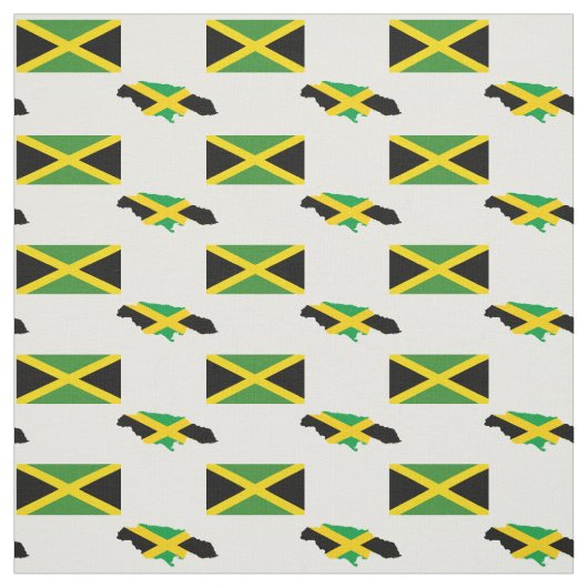 JAMAICAN MAP | Jamaica Flag Stof (Swatch)