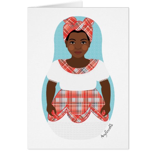 Jamaican Matryoshka Kaart (Voorkant)