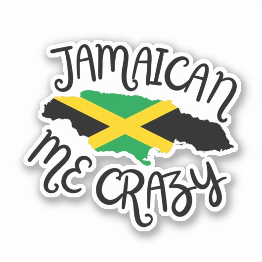 Jamaican Me Crazy Sticker (Voorkant)