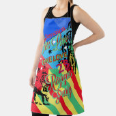 Jamaican One Love Reggae Party Apron Schort (Insitu)