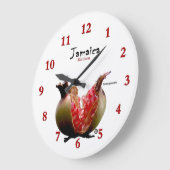 Jamaican Pomegranate Modern Wall Clock Gift ...!! Grote Klok (Hoek)